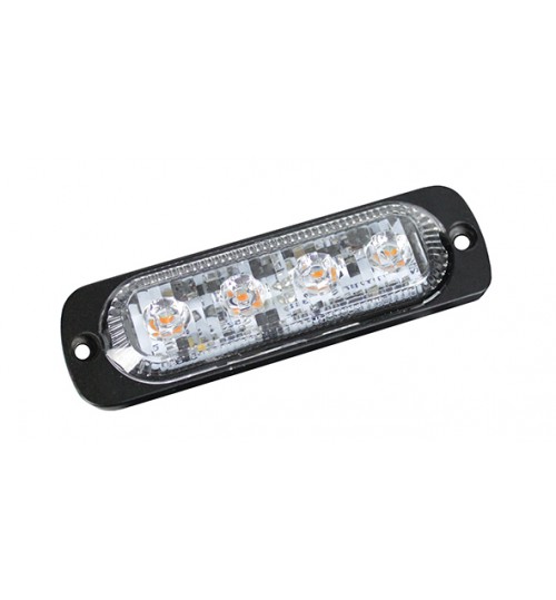 Amber 4 LED Warning Light LED13A